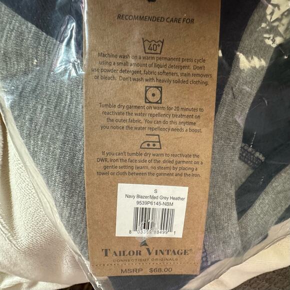 Tailor Vintage Airotec Performance Stretch Waffle Henley Size S - Picture 3 of 4